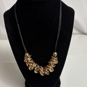 Elegance in Knots Statement Necklace Gold Coil Necklace